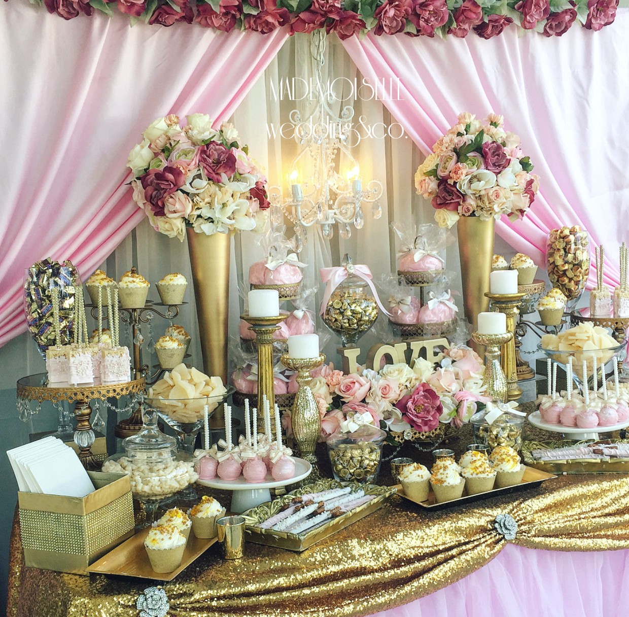Slatki sto-dekoracija za slatki sto-dekoracija slatkog stola-kolaci-cupecakes-roze zlatna dekoracija slatkog stola-muffins-cakepops-dekoracija krstenja-radujevac-negotin-dekoracija rodjendana